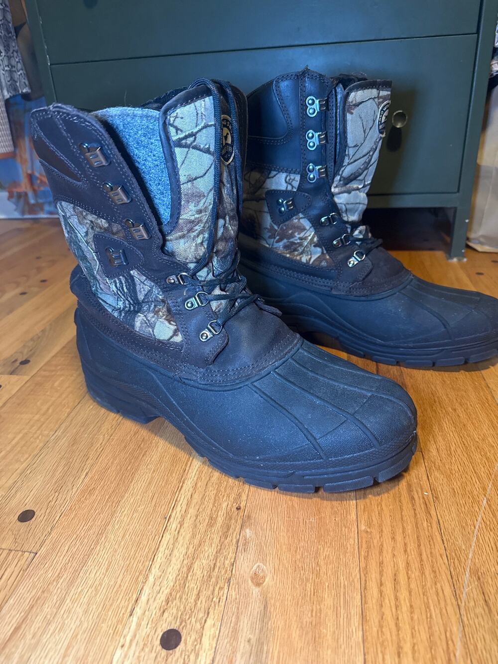 Irish Setter SnowHound 2860 Hunting Boots Men 13 D Camo Insulated Waterproof
